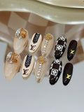 NO.452 Handmade Personalized Press-On Nails For Every Occasion Weddings, Parties & More Luxury Nail Art LV Nails｜Amourwa
