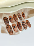 NO.377 Amourwa custom Handmade Personalized Press-On Nails For Every Occasion Weddings, Parties & More Luxury Nail Art LV Nails /Worldwide Shipping