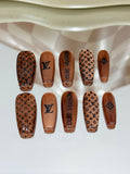 NO.377 Amourwa custom Handmade Personalized Press-On Nails For Every Occasion Weddings, Parties & More Luxury Nail Art LV Nails /Worldwide Shipping