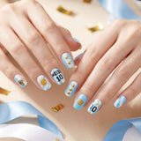NO.456 World Cup Press On Nails Luxury Handmade Nails Amourwa