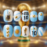 NO.456 World Cup Press On Nails Luxury Handmade Nails Amourwa