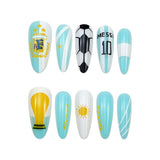 NO.458 World Cup Press On Nails Luxury Handmade Nails Amourwa