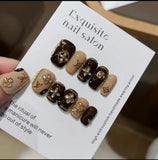 NO.464 Handmade Nails custom LV nails Reusable Nail For Wedding&Parties ｜Amourwa