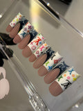 NO.465 Handmade Nails custom LV nails Reusable Nail For Wedding&Parties ｜Amourwa
