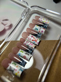 NO.465 Handmade Nails custom LV nails Reusable Nail For Wedding&Parties ｜Amourwa