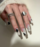 NO.467 Handmade Nails Van Cleef Inspired Luxury nails Reusable Nail For Wedding&Parties ｜Amourwa