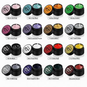 Super Thick Gel Painting for Nail Art Kit - 23 Colors Fall Gel Nail Polish
