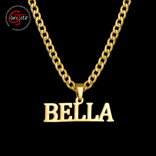 Amourwa Custom Name Necklace Tarnish Free Bset Gift Jewelry