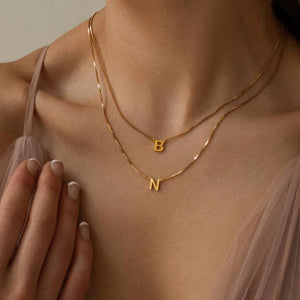 Personalized Initial Name Necklace - Custom Letter Pendant in Gold & Silver - Tarnish Free Daily Jewelry Gift | Amourwa
