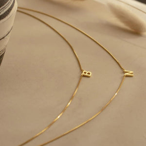 Personalized Initial Name Necklace - Custom Letter Pendant in Gold & Silver - Tarnish Free Daily Jewelry Gift | Amourwa