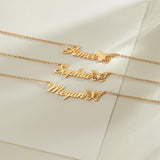 Amourwa Custom Name Necklace Butterfl Birthday Gift Jewelry