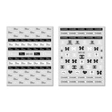 Luxury Designer Inspired Nail Sticker Logo Nail Charms