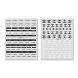 Luxury Designer Inspired Nail Sticker Logo Nail Charms