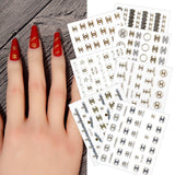 Luxury Designer Inspired Nail Sticker Logo Nail Charms
