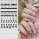 Luxury Designer Inspired Nail Sticker Logo Nail Charms