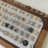 Luxury Zircon  Logo Metal Nail Art Charms