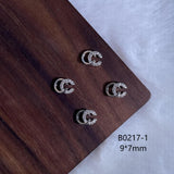 Luxury Designer Inspired Nail Charms | Full Diamond Zircon 3D Nail Art Accessories & Jewelry