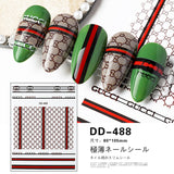 Luxury Designer Inspired Logo Nail Art Stickers | 3D Relief & Ultra-Thin Water Decals for Gel & Press-On Nails