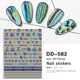 Tide brand nail art sticker light luxury big brand versatile small fragrant wind Japanese nail sticker big brand logo decal nail art jewelry