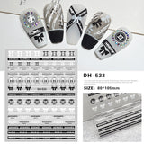Luxury Designer Inspired Logo Nail Art Stickers | 3D Relief & Ultra-Thin Water Decals for Gel & Press-On Nails