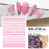 Luxury Designer Inspired Logo Nail Art Stickers | 3D Relief & Ultra-Thin Water Decals for Gel & Press-On Nails