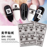 Luxury Designer Inspired Logo Nail Art Stickers | 3D Relief & Ultra-Thin Water Decals for Gel & Press-On Nails