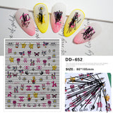 Luxury Designer Inspired Logo Nail Art Stickers | 3D Relief & Ultra-Thin Water Decals for Gel & Press-On Nails
