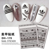 Luxury Designer Inspired Logo Nail Art Stickers | 3D Relief & Ultra-Thin Water Decals for Gel & Press-On Nails