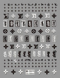 Luxury Designer Inspired Logo Nail Art Stickers | 3D Relief & Ultra-Thin Water Decals for Gel & Press-On Nail