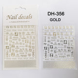 Luxury Designer Inspired Logo Nail Art Stickers | 3D Relief & Ultra-Thin Water Decals for Gel & Press-On Nails