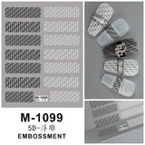Luxury Designer Inspired Logo Nail Art Stickers | 3D Relief & Ultra-Thin Water Decals for Gel & Press-On Nail