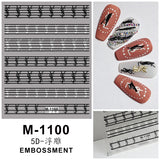 Luxury Designer Inspired Logo Nail Art Stickers | 3D Relief & Ultra-Thin Water Decals for Gel & Press-On Nail