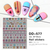 Luxury Designer Inspired Logo Nail Art Stickers | 3D Relief & Ultra-Thin Water Decals for Gel & Press-On Nails
