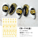 Luxury Designer Inspired Nail Art Stickers |  Logo Decals for Gel & Press-On Nails