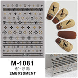 Luxury Designer Inspired Logo Nail Art Stickers | 3D Relief & Ultra-Thin Water Decals for Gel & Press-On Nail