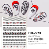 Luxury Designer Inspired Logo Nail Art Stickers | 3D Relief & Ultra-Thin Water Decals for Gel & Press-On Nails