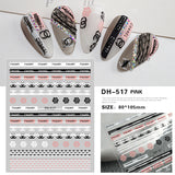 Luxury Designer Inspired Logo Nail Art Stickers | 3D Relief & Ultra-Thin Water Decals for Gel & Press-On Nails
