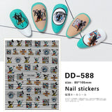 Luxury Designer Inspired Logo Nail Art Stickers | 3D Relief & Ultra-Thin Water Decals for Gel & Press-On Nails