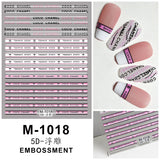 Luxury Designer Inspired Logo Nail Art Stickers | 3D Relief & Ultra-Thin Water Decals for Gel & Press-On Nail