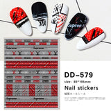 Luxury Designer Inspired Logo Nail Art Stickers | 3D Relief & Ultra-Thin Water Decals for Gel & Press-On Nails