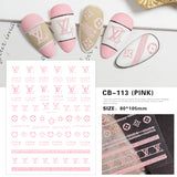 Luxury Designer Inspired Nail Art Stickers |  Logo Decals for Gel & Press-On Nails