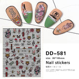 Luxury Designer Inspired Logo Nail Art Stickers | 3D Relief & Ultra-Thin Water Decals for Gel & Press-On Nails
