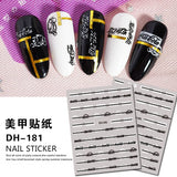 Luxury Designer Inspired Logo Nail Art Stickers | 3D Relief & Ultra-Thin Water Decals for Gel & Press-On Nails