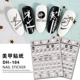 Luxury Designer Inspired Logo Nail Art Stickers | 3D Relief & Ultra-Thin Water Decals for Gel & Press-On Nails