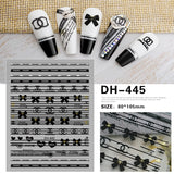 Luxury Designer Inspired Logo Nail Art Stickers | 3D Relief & Ultra-Thin Water Decals for Gel & Press-On Nails