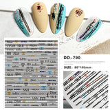 Luxury Designer Inspired Logo Nail Art Stickers | 3D Relief & Ultra-Thin Water Decals for Gel & Press-On Nails
