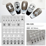Luxury Designer Inspired Logo Nail Art Stickers | 3D Relief & Ultra-Thin Water Decals for Gel & Press-On Nails