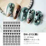 Luxury Designer Inspired Logo Nail Art Stickers | 3D Relief & Ultra-Thin Water Decals for Gel & Press-On Nails