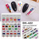 Luxury Designer Inspired Logo Nail Art Stickers | 3D Relief & Ultra-Thin Water Decals for Gel & Press-On Nails