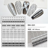 Luxury Designer Inspired Logo Nail Art Stickers | 3D Relief & Ultra-Thin Water Decals for Gel & Press-On Nails